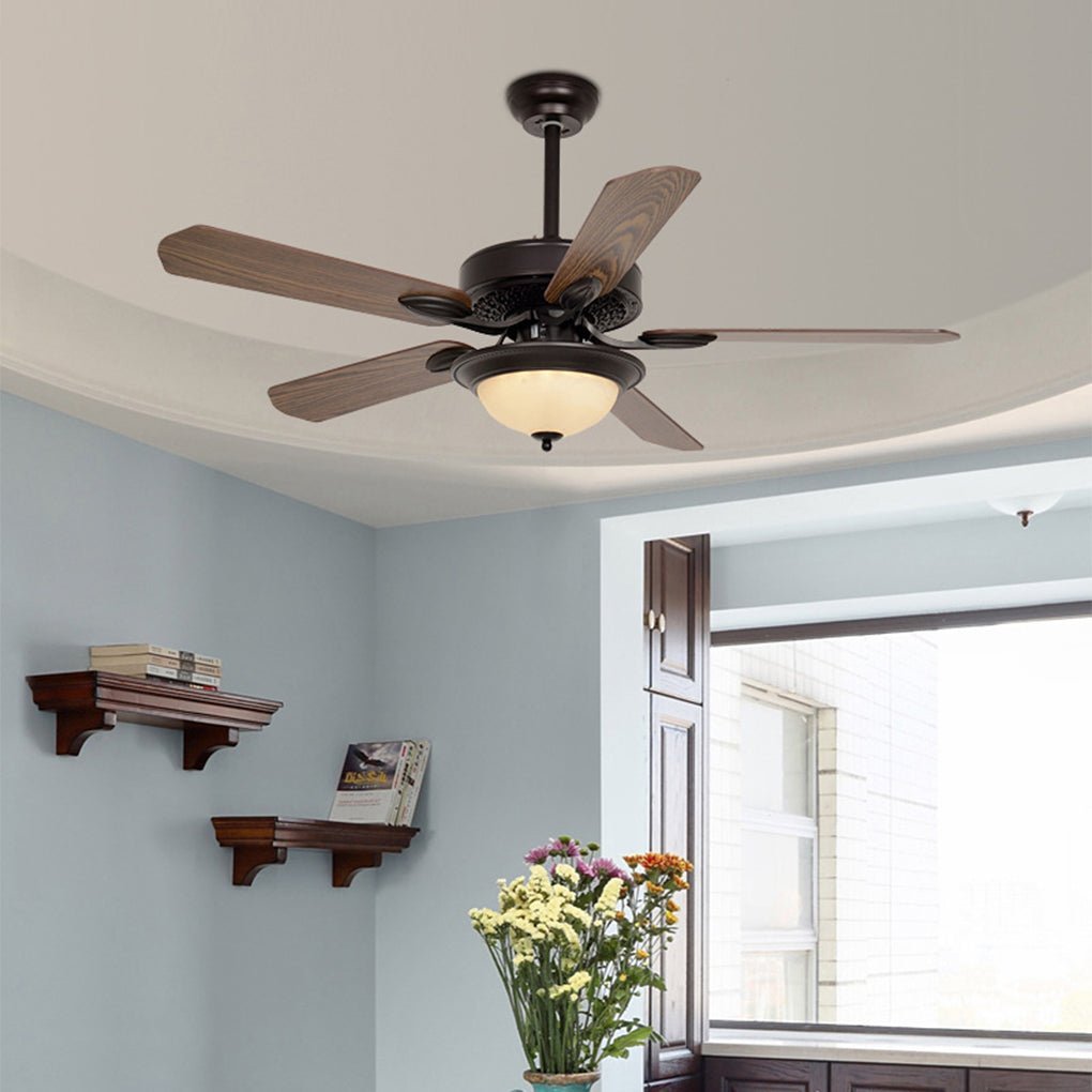 52" Variable Mute Intelligent Timing Ceiling Fan Light