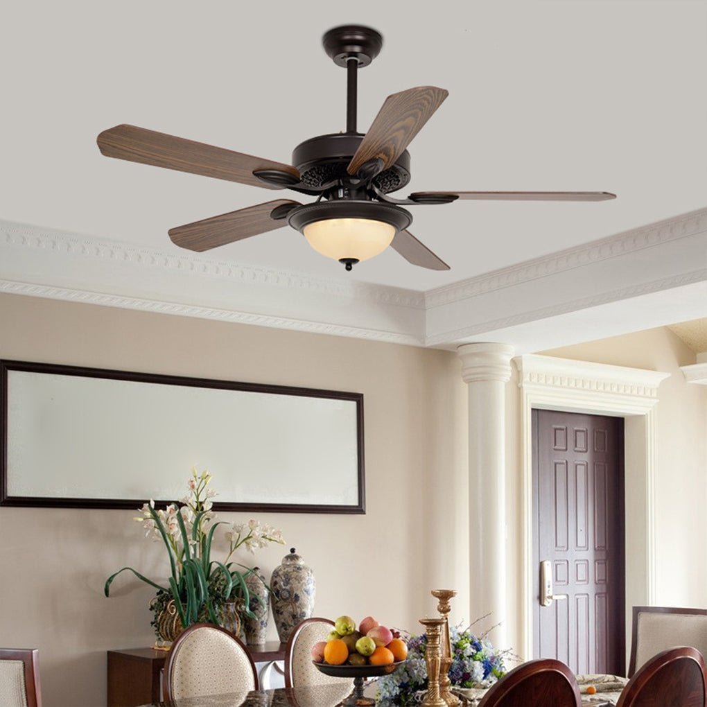 52" Variable Mute Intelligent Timing Ceiling Fan Light