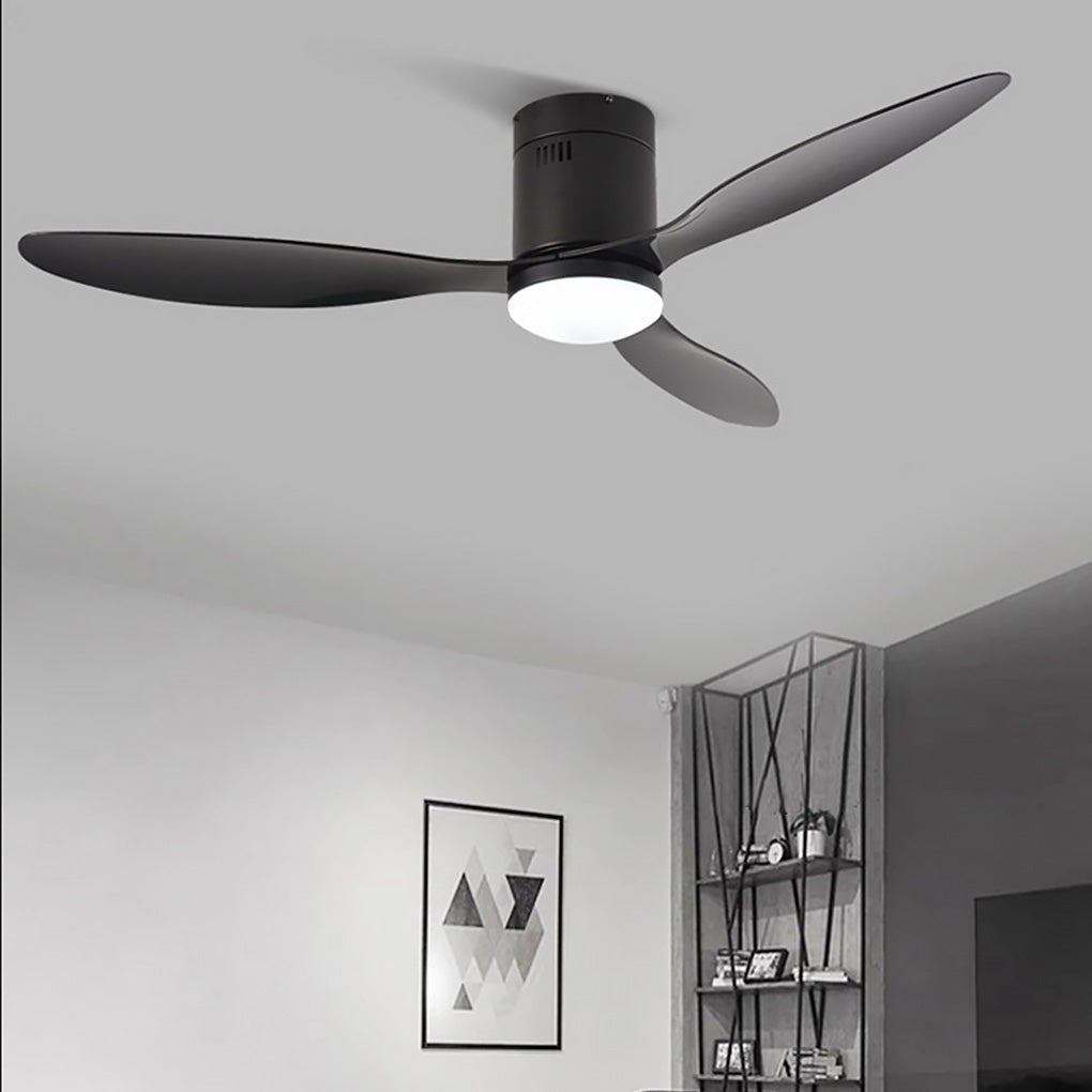 Lighom modern variable 3-color black ceiling fans