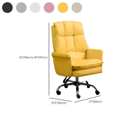 Swivel Ergonomic Leather Office Chair with Footrest