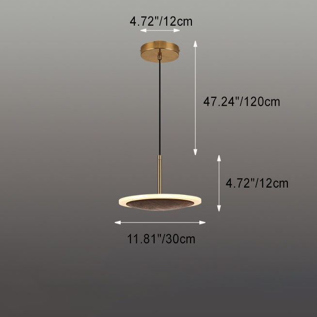 Modern Brown Walnut Wood LED Pendant Light — 110V-120V For US/CA