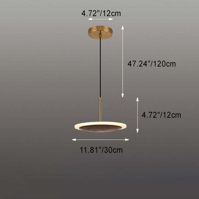 Modern Brown Walnut Wood LED Pendant Light — 110V-120V For US/CA
