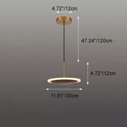 Modern Brown Walnut Wood LED Pendant Light — 110V-120V For US/CA