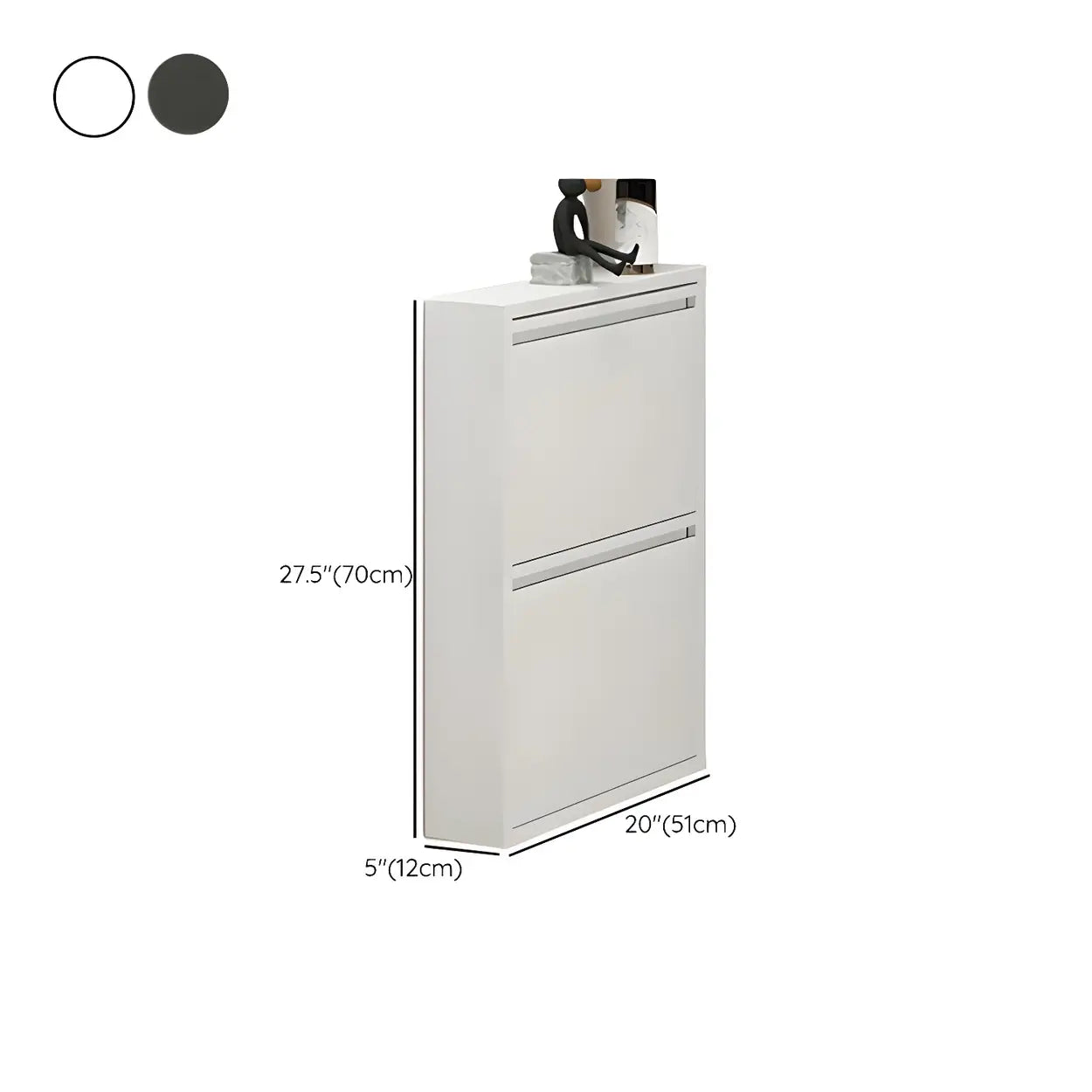 Wall-Mount Drop-Front Shoe Cabinet