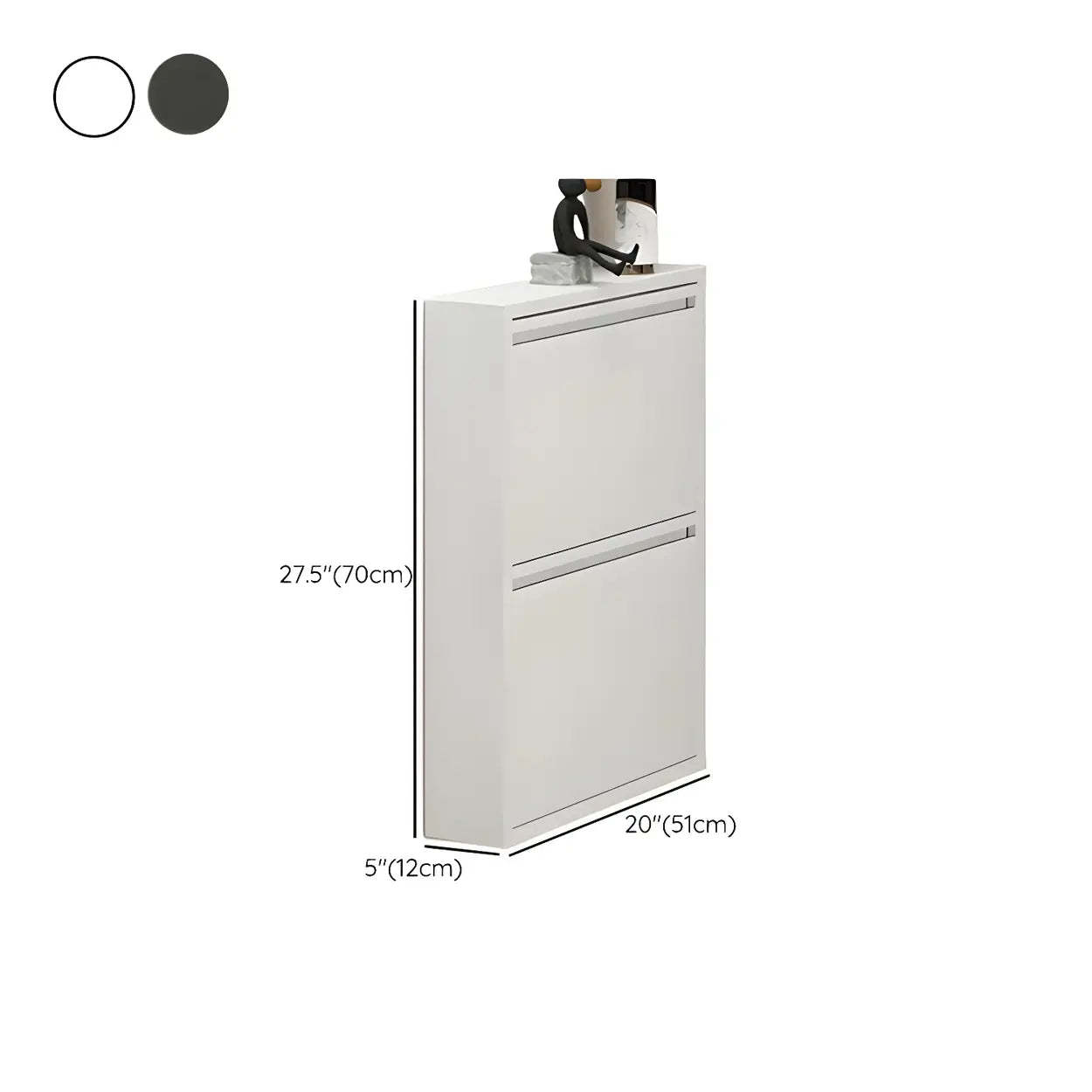 Wall-Mount Drop-Front Shoe Cabinet