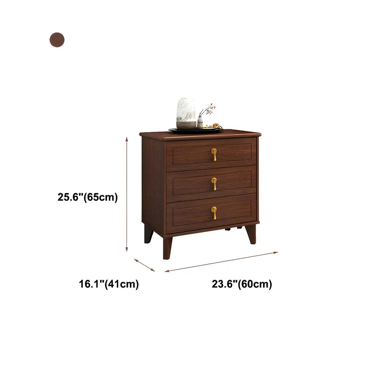Traditional Brown Wood Soft-Close Dresser
