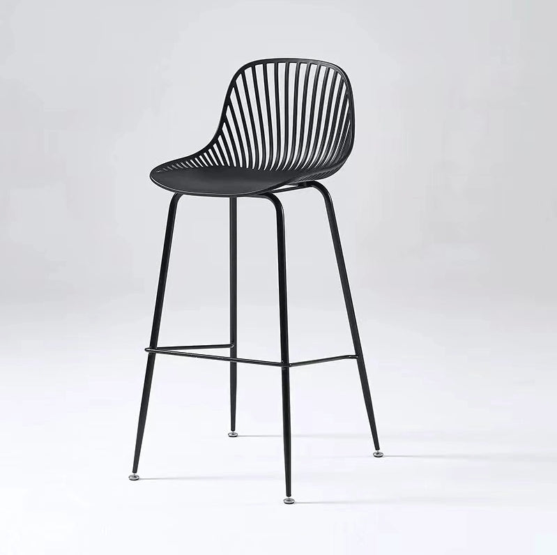 Scandinavian Round Plastic Bar Stool