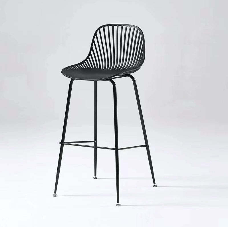 Scandinavian Round Plastic Bar Stool