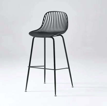 Scandinavian Round Plastic Bar Stool