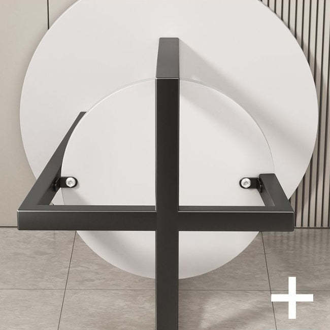Modern Round Iron 2-Tier Side Table