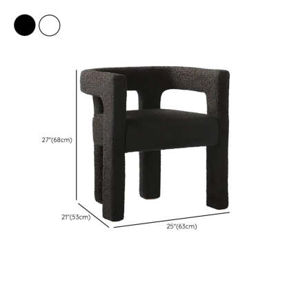Black Sherpa Four Leg Arm Chair
