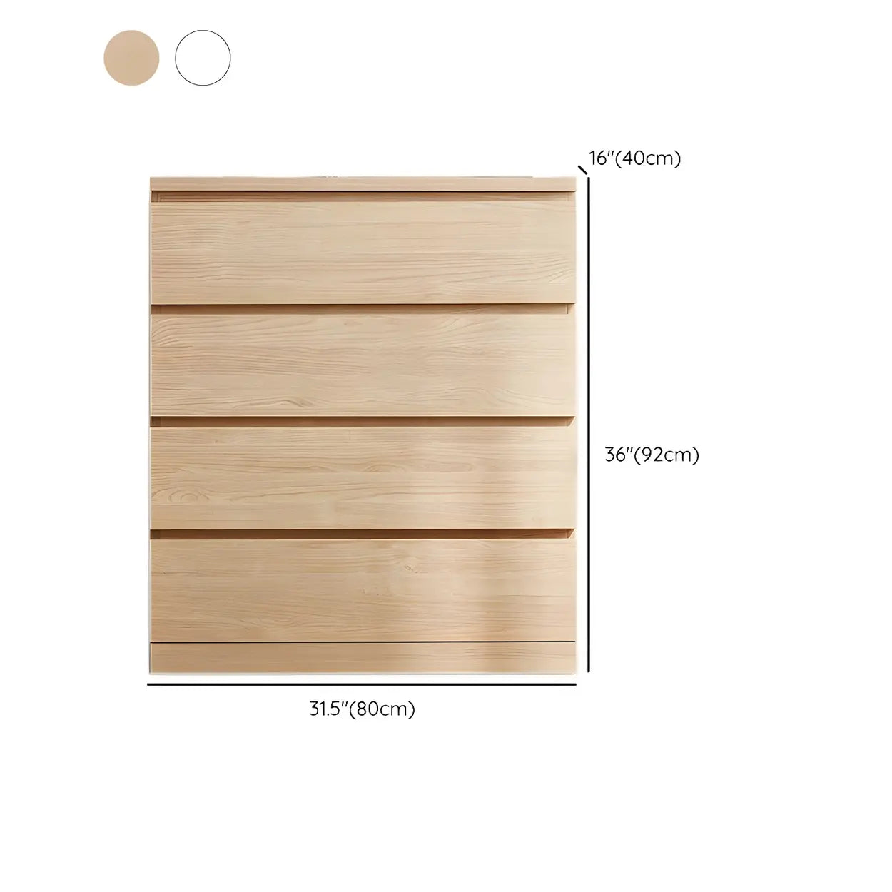 Vertical White Manufactured Wood Dresser for Bedroom #size