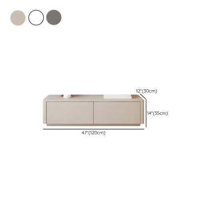 Stylish Milk Cocoa Wood TV Stand with Drawers