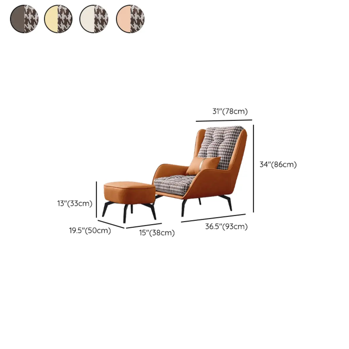 Biscuit Back Flared Arm Tufted Accent Chair