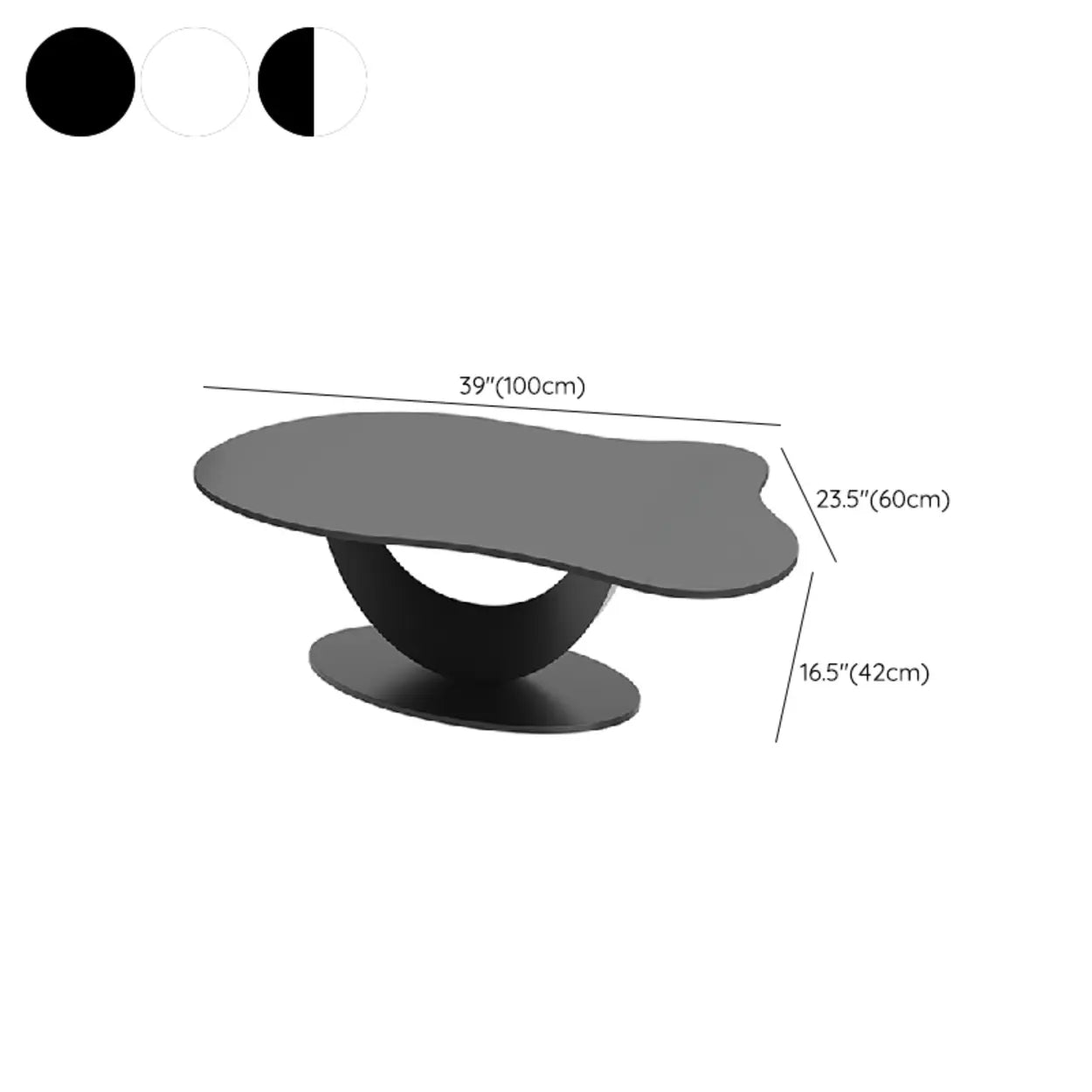 Waterproof Stone Free-Form Abstract-Base Coffee Table
