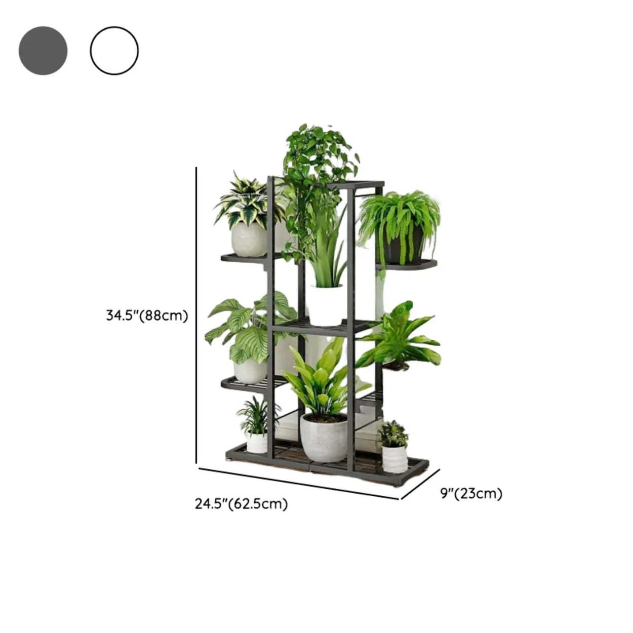 Modern White Multi-Level Metal Plant Stand