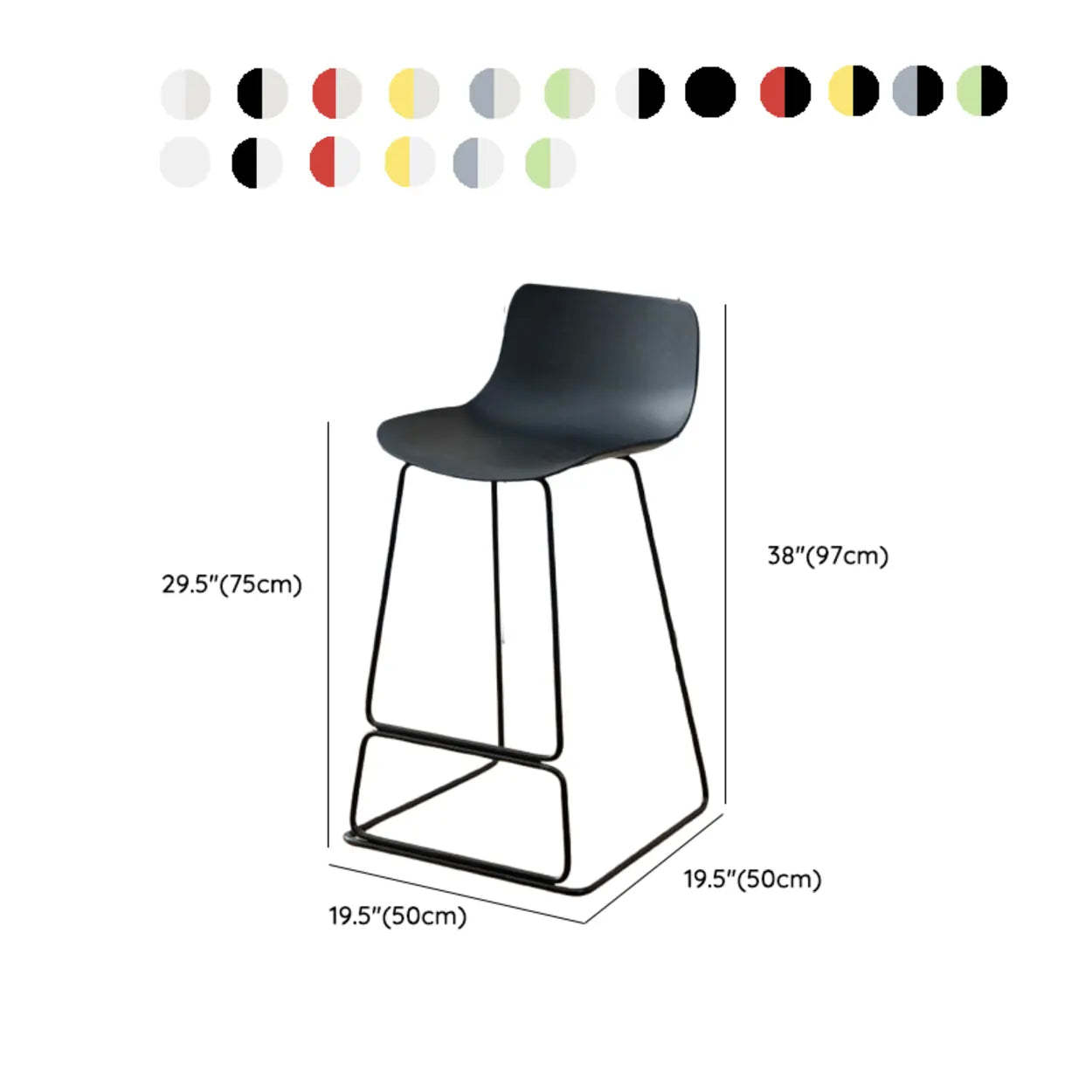 Saddle Low-Back Metal Sled Bar Stool