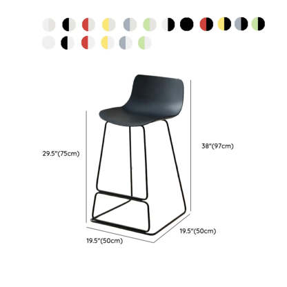 Saddle Low-Back Metal Sled Bar Stool