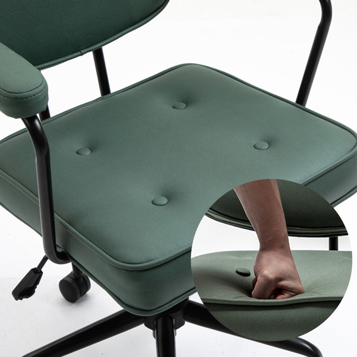 Scandinavian Fabric Wood Steel Nylon Desk Chair — Steel / Orange