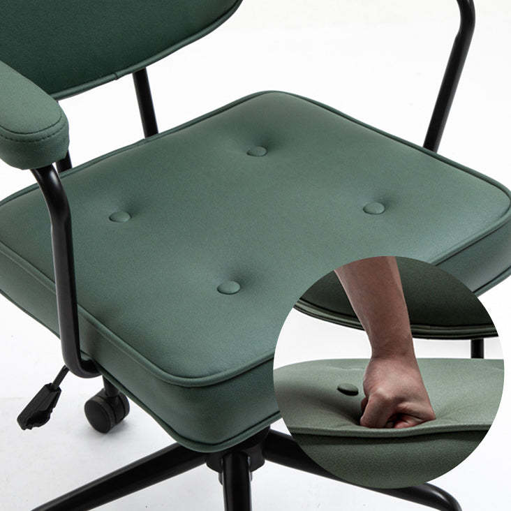 Scandinavian Fabric Wood Steel Nylon Desk Chair — Steel / Orange