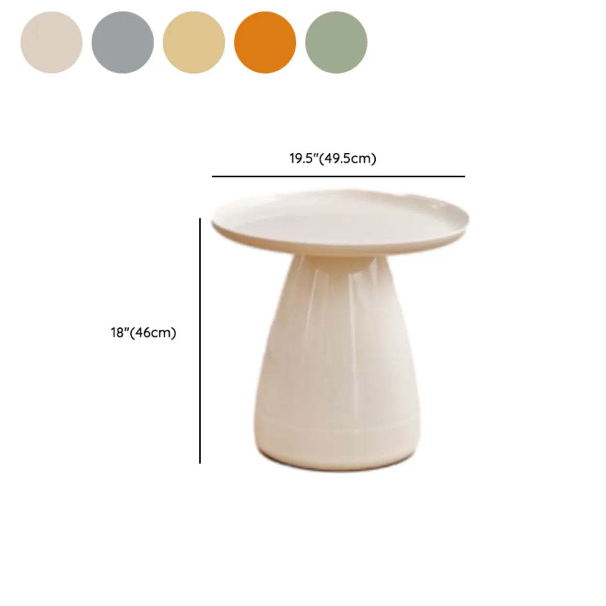 Classic Clear Acrylic Round Side Table with Stump Base