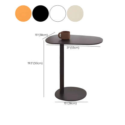 Oval Metal C-Shaped End Table