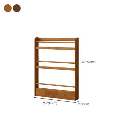 Minimalist Wooden Vertical Kids Bookshelf