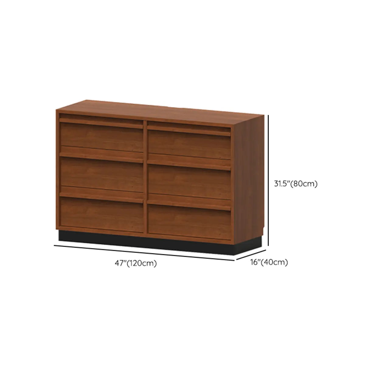 Classic Brown Wood Narrow Shelf Sideboard with Drawers