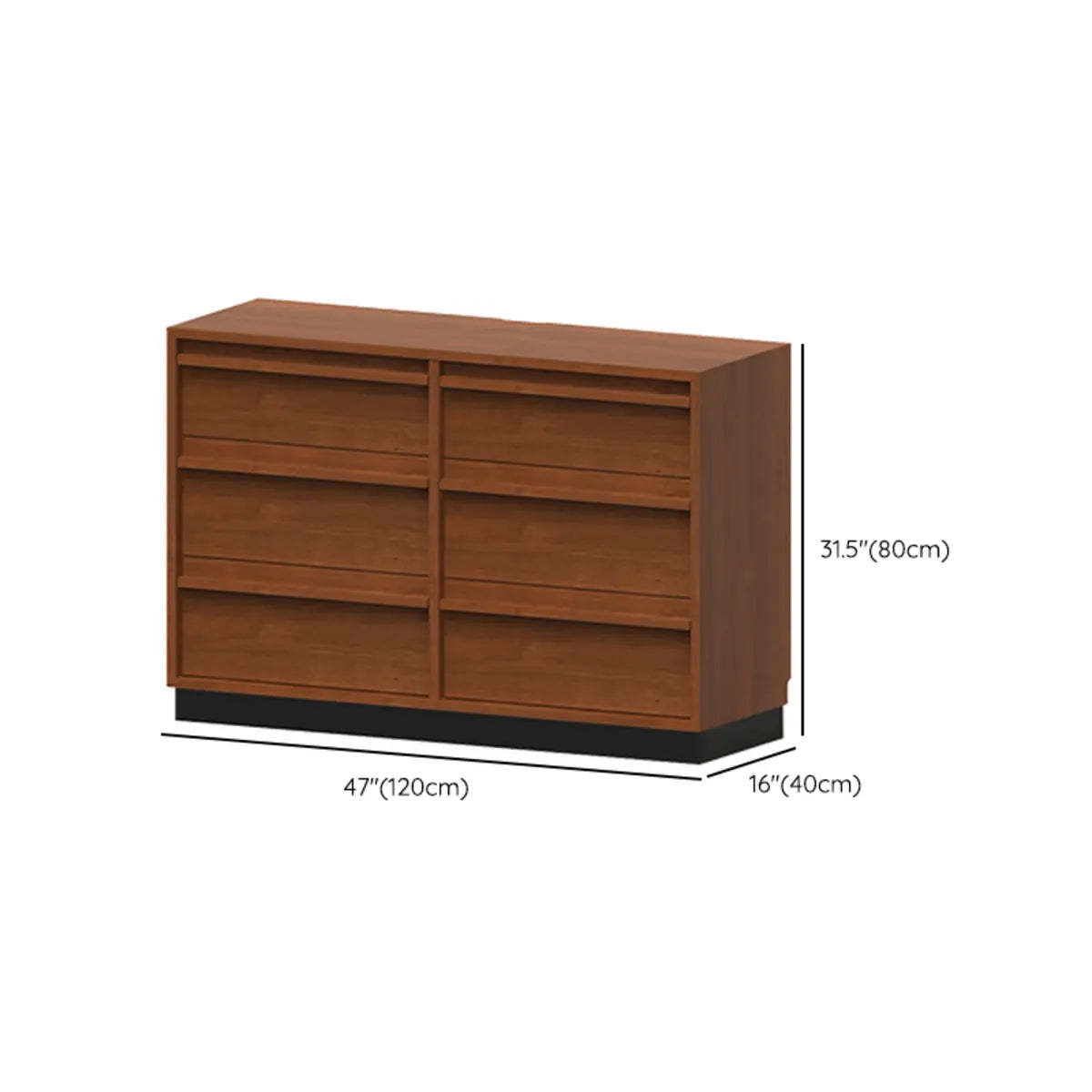 Classic Brown Wood Narrow Shelf Sideboard with Drawers