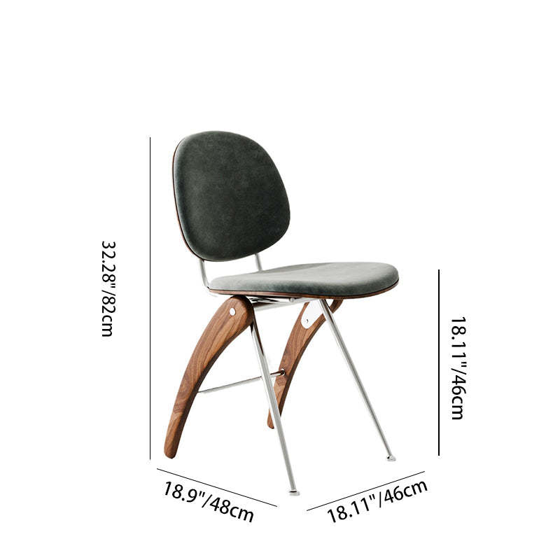 Mid-Century Leather Accent Chair