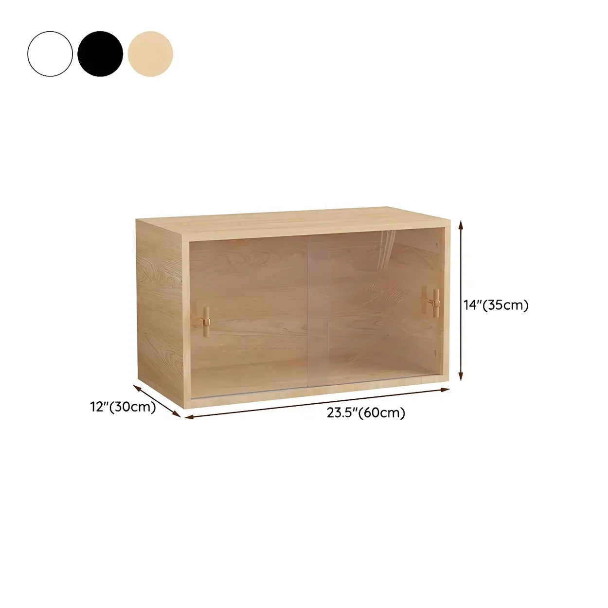 Horizontal Light Wood Dresser with Drawers