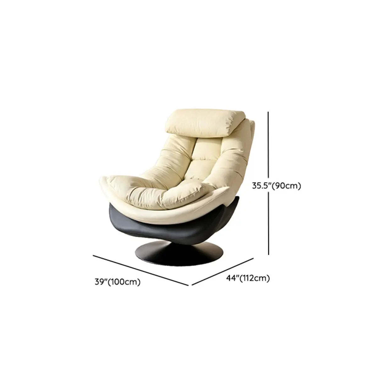 Ergonomic Swivel Reclining Silicone Lounge Chair