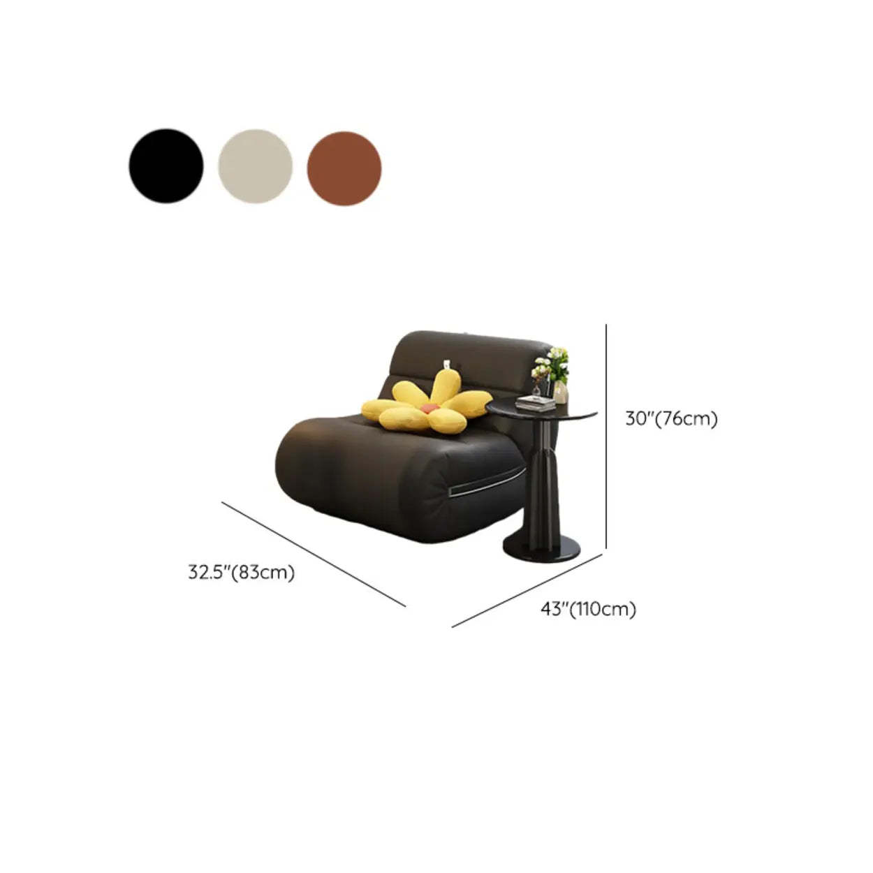 White Waterproof Upholstered Rocking Chair