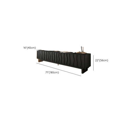 Nut-Brown Wave-Texture Wood Drawer TV Stand — Nut-Brown