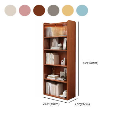 Modern Rectangular 5-Tier Vertical Bookcase