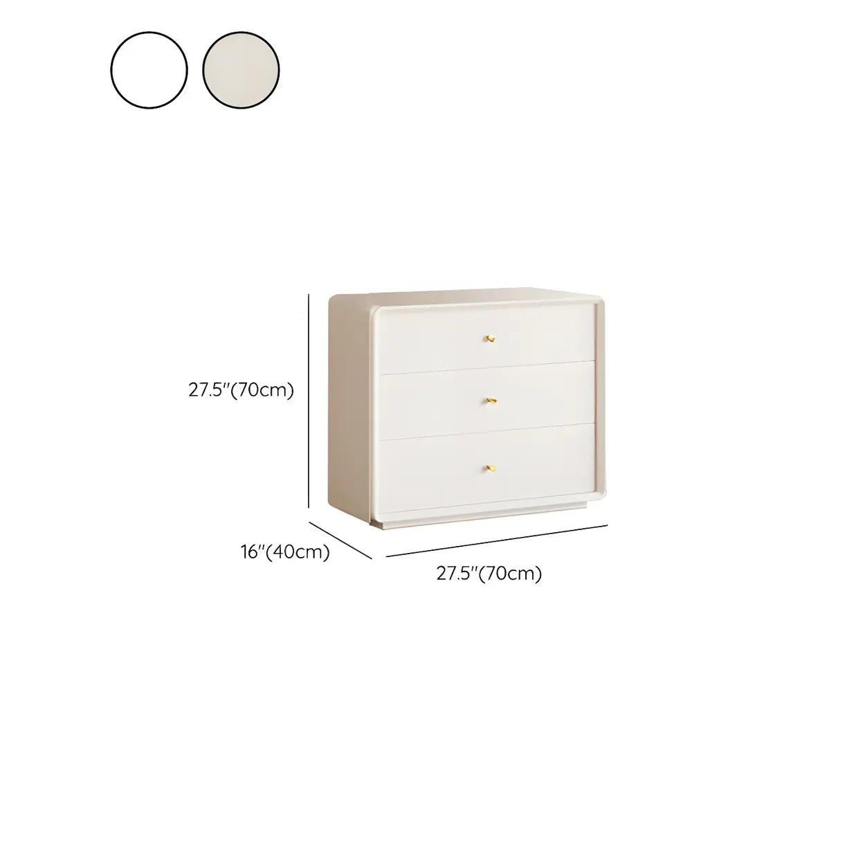 White Waterproof Wood Soft-Close Accent Chest — White