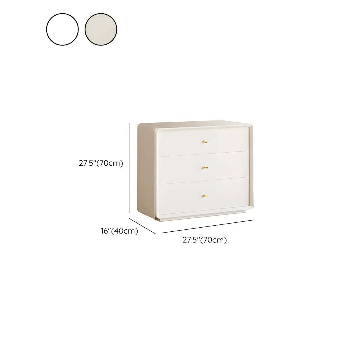 White Waterproof Wood Soft-Close Accent Chest — White