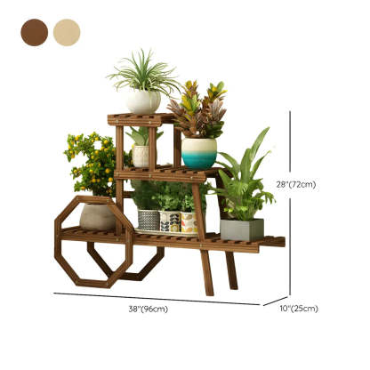 Car-Shape Multi-Tier Wood Indoor Plant Stand