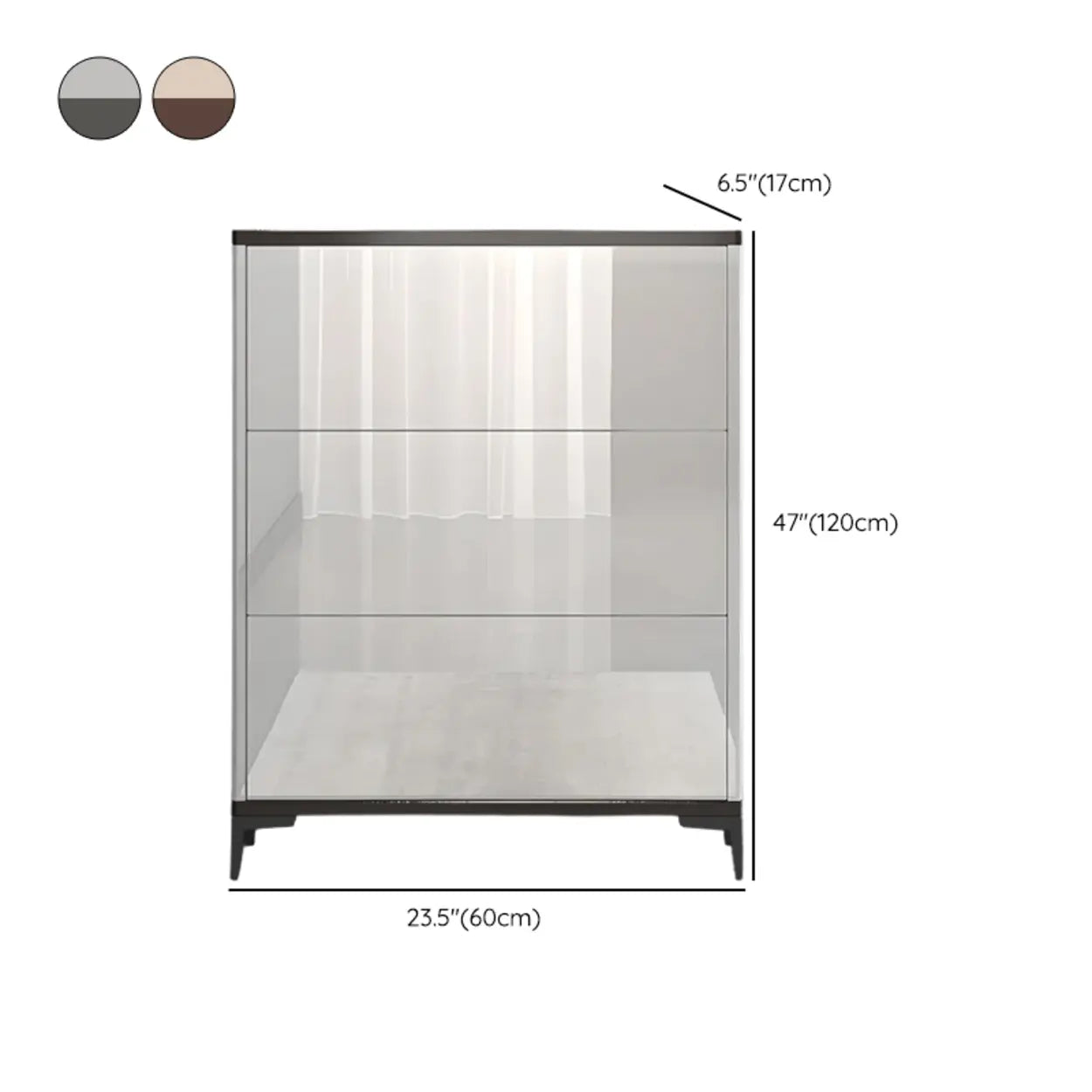Modern Rectangular Wood Entryway Cream Large Shoe Cabinet #size