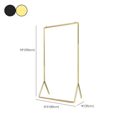 Modern Gold-Black Metal Coat Rack Organizer