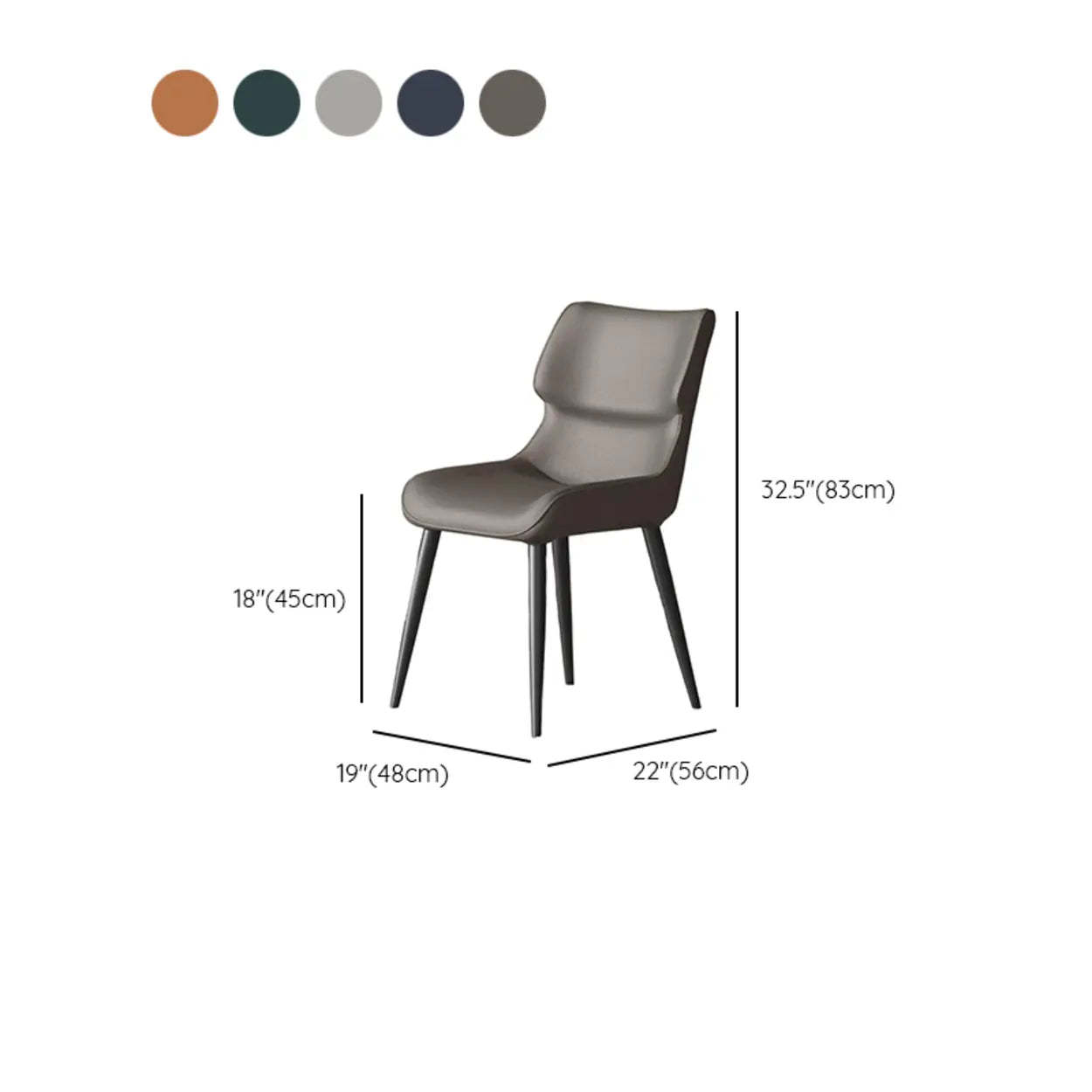 Modern Stain-Resistant Leather Dining Chair