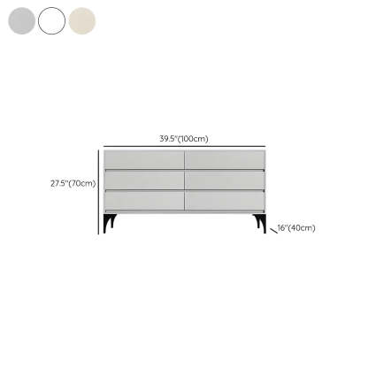 Light Gray Storage Dresser Chest