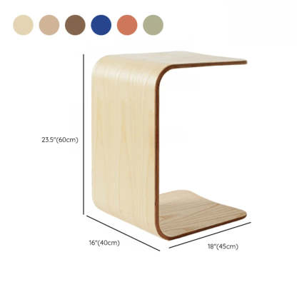 Modern c-shaped coffee tables in wood