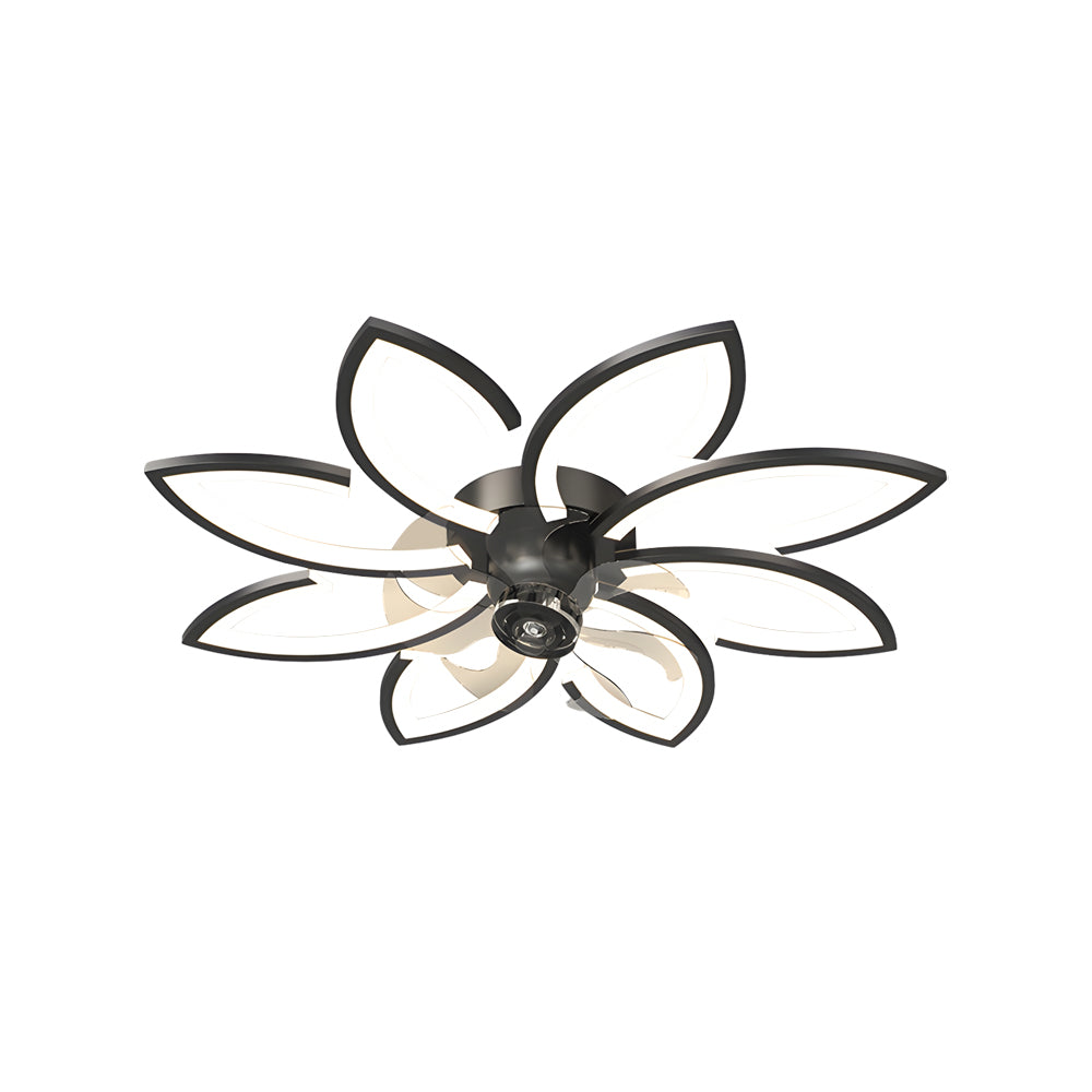 Modern Flowers 3-Step Dimming LED Nordic Flush Mount Fan