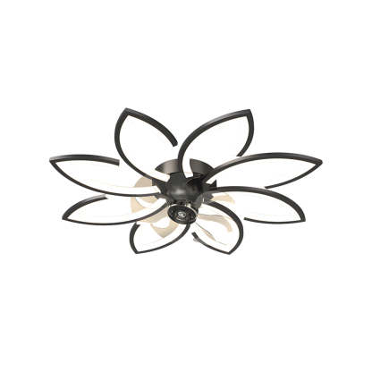 Modern Flowers 3-Step Dimming LED Nordic Flush Mount Fan