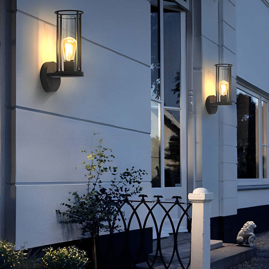 Minimalist Round Waterproof Retro Wall Lamp Outdoor Lawn Lights Path Lights-Lighom