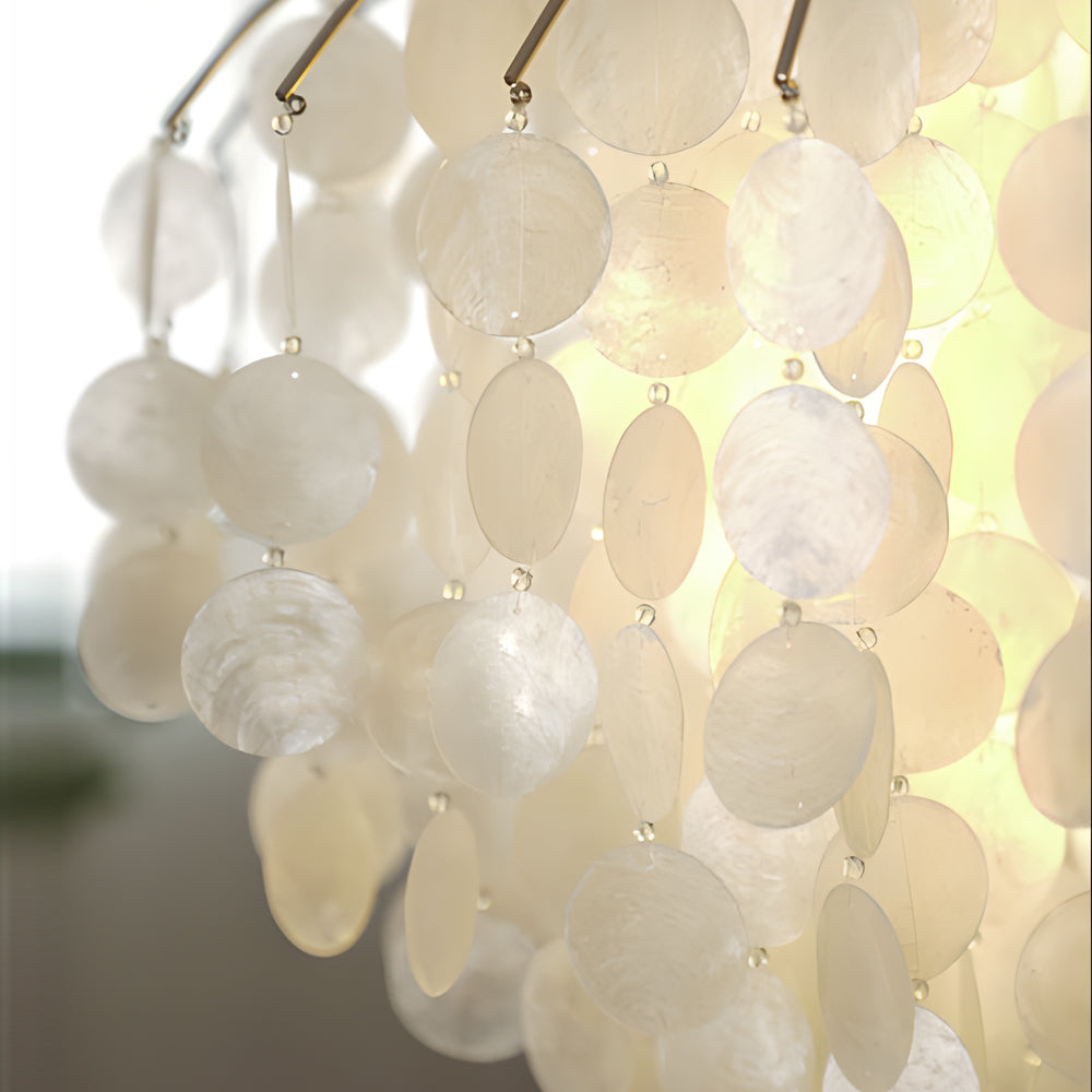 Tiered Capiz Shell French Style Chandelier