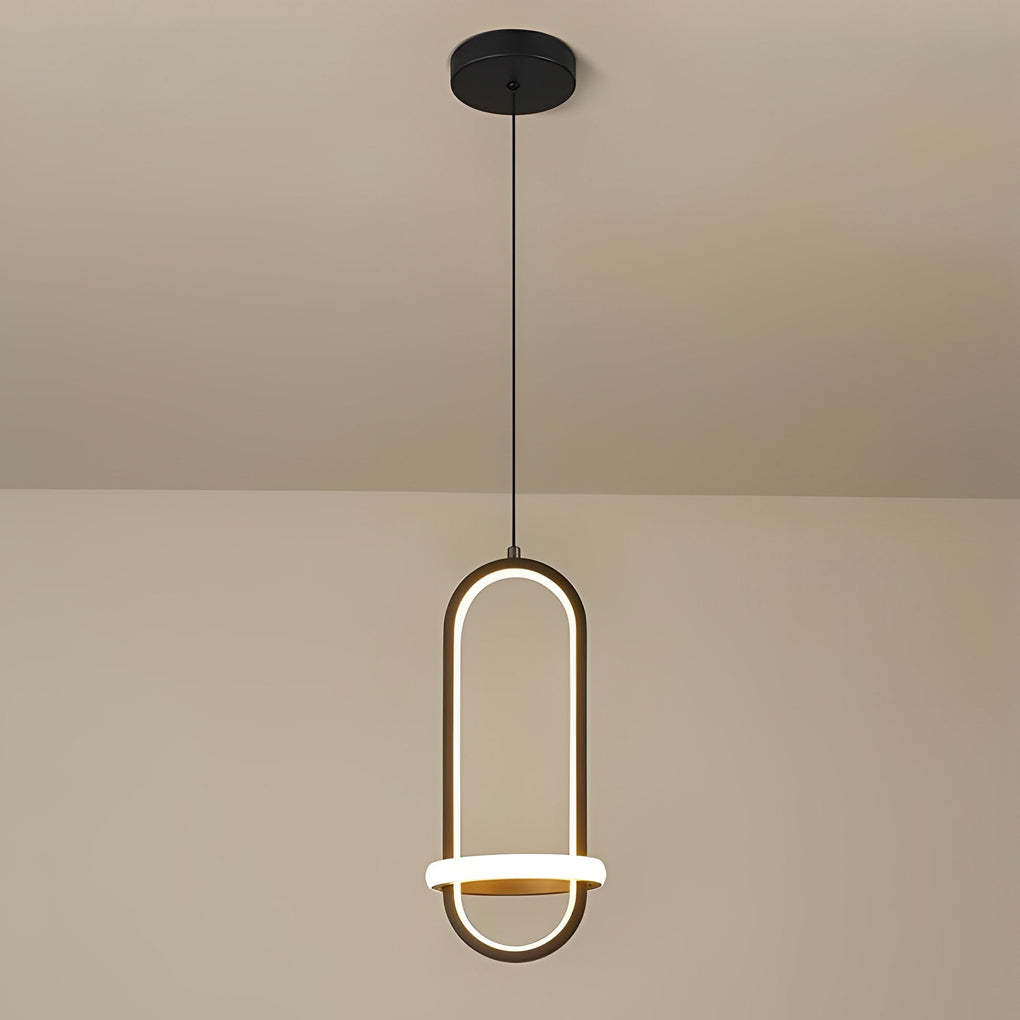 Artistic Rounded Rectangle LED Modern Pendant Lighting Kitchen Island Lighting-Lighom