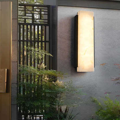 Rectangular Metal LED Waterproof Black Modern Outdoor Wall Lights-Lighom
