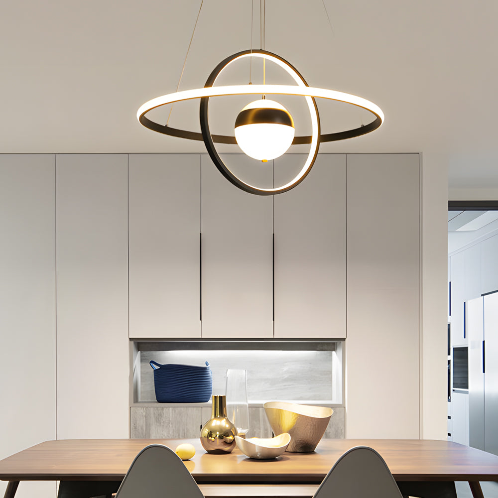 Circular Ring Planet Modern Dining Chandelier